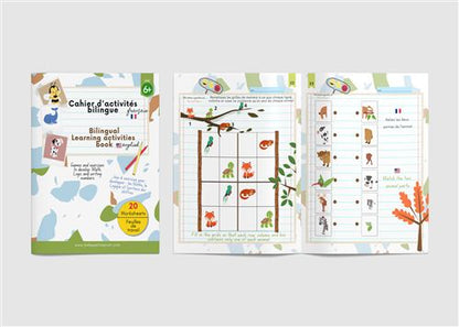 Bilingual Activity Book for Children: Games and Exercises to Develop Vocabulary, Math, and Geography While Having Fun